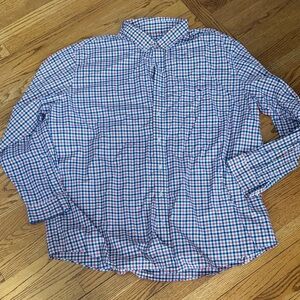 Vineyard Vines Blue and Red Plaid Shirt